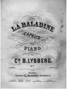 La Baladine, Op.51: Für Klavier, vierhändig by Charles Samuel Bovy-Lysberg
