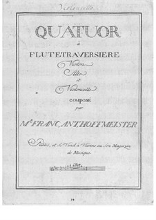 Quartett für Flöte und Streicher in D-Dur: Quartett für Flöte und Streicher in D-Dur by Franz Anton Hoffmeister