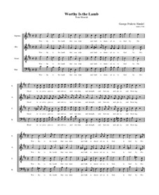Nr.53 Würdig ist das Lamm: Singpartitur by Georg Friedrich Händel