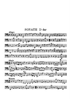 Sonate in D-Dur für Viola da Gamba und Basso Continuo – Basso Continuo Stimme: Sonate in D-Dur für Viola da Gamba und Basso Continuo – Basso Continuo Stimme by Carl Friedrich Abel