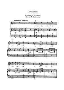 Nachtigall: Für Stimme und Klavier (d-Moll) by Alexander Aljabjew