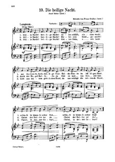 Piano-vocal score: Für Stimme und Klavier by Franz Xaver Gruber