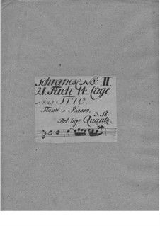 Triosonate für zwei Flöten und Basso Continuo in c-Moll, QV 2:3: Stimmen by Johann Joachim Quantz