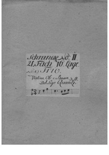 Triosonate für Violine, Oboe und Basso Continuo, QV 2:Anh.20: Triosonate für Violine, Oboe und Basso Continuo by Johann Joachim Quantz
