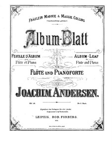 Albumblatt, Op.19: Albumblatt by Joachim Andersen
