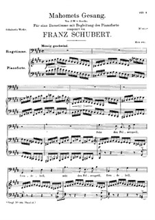 Mahomets Gesang, D.721 von F. Schubert Noten auf MusicaNeo