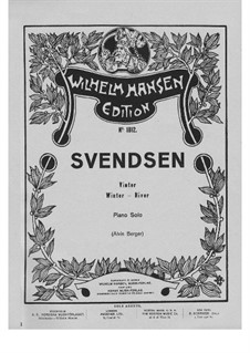 Foraaret kommer, Op.33: Vinter (Winter) für Klavier by Johan Svendsen