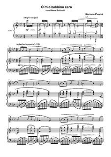 O mio babbino caro: Für Flöte und Piano by Giacomo Puccini