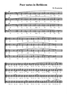 Puer natus in Bethleem: Für gemischten Chor by Michael Praetorius