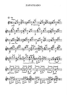 Sechs Stücke über Spanische Volkslieder: Zapateado, für Gitarre by Enrique Granados