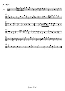 Konzert für Streicher in C-Dur: Teil III (Allegro) – Bratschenstimme by Tomaso Albinoni