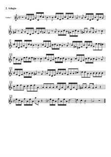 Konzert für Streicher in C-Dur: Teil II (Adagio) – Violinstimme I by Tomaso Albinoni