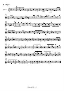 Konzert für Streicher in C-Dur: Teil III (Allegro) – Violinstimme I by Tomaso Albinoni