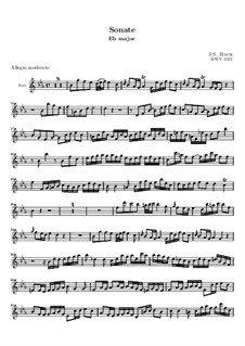 Sonate für Flöte und Cembalo Nr.2 in Es-Dur, BWV 1031: Solostimme by Johann Sebastian Bach