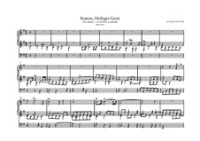 Choralvorspiele III (Leipziger Choräle): Komm, Heiliger Geist, Herre Gott, BWV 652 by Johann Sebastian Bach