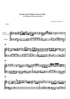 Sechs Sonaten für Flöte und Basso Continuo: Sonate Nr.1 by Anna Bon
