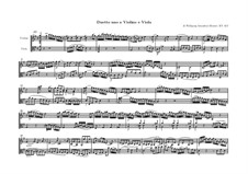 Duett für Violine und Bratsche Nr.1 in G-Dur, K.423: Vollpartitur by Wolfgang Amadeus Mozart