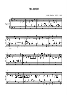 Moderato in d-Moll für Orgel: Moderato in d-Moll für Orgel by Georg Caspar Wecker