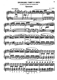 Partita für Violine Nr.3 in E-Dur, BWV 1006: Teile I, III, VII. Bearbeitung für Klavier by Johann Sebastian Bach