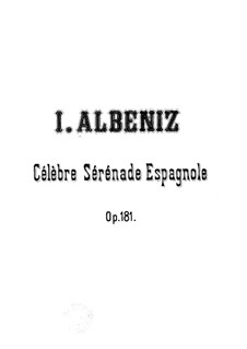 Spanische Serenade, Op.181: Für Klavier by Isaac Albéniz
