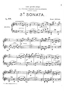 Klaviersonate Nr.3, Op.68: Für einen Interpreten by Isaac Albéniz