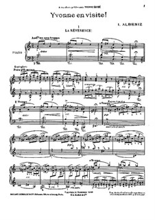 Yvonne en visite: Für Klavier by Isaac Albéniz