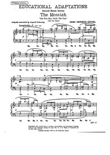Nr.6 Doch wer mag ertragen den Tag seiner Ankunft: Für Klavier by Georg Friedrich Händel