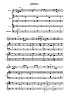 Nr.10 Mazurka: Für Oboe, Violine, Cello und Harfe by Pjotr Tschaikowski