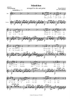 Vier Lieder für Alt (oder Bariton) und Gitarre: Vier Lieder für Alt (oder Bariton) und Gitarre by Franz Schubert