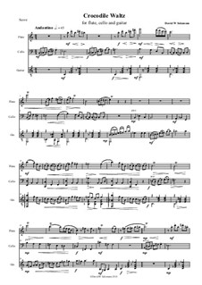 Crocodile Waltz: For flute, cello and guitar by David W Solomons