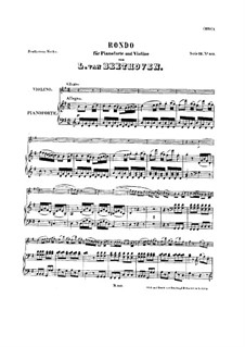 Rondo für Violine und Klavier, WoO 41: Partitur, Solostimme by Ludwig van Beethoven