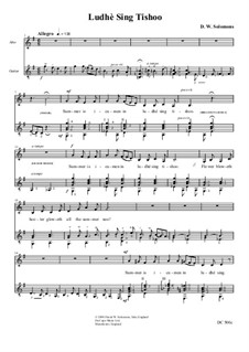 Ludhe Sing tishoo - a hayfever song: Für Alt und Gitarre by David W Solomons