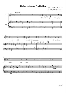Habirandosan No Haiku – a Japanese style haiku song: For alto and piano by David W Solomons