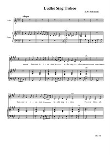 Ludhe Sing tishoo - a hayfever song: For alto and piano by David W Solomons