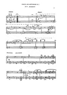 Sonata for piano No.1: Second edition by Mikhail Gogolin
