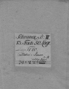 Triosonate für zwei Violinen und Basso Continuo in c-Moll, GraunWV Av:XV:19: Stimmen by Johann Gottlieb Graun