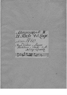 Triosonate für Violine, Flöte und Basso Continuo in e-Moll, QV 2:21: Stimmen by Johann Joachim Quantz