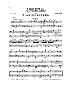 Variationen über Thema des Grafen Waldstein, WoO 67: Für Klavier, vierhändig by Ludwig van Beethoven