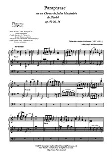 Dix-huit pièces nouvelles, Op.90: No.16 Paraphrase sur une théme de Händel by Alexandre Guilmant