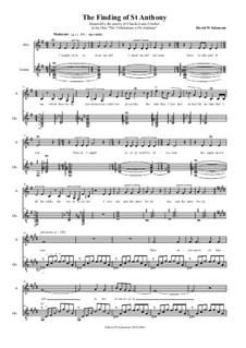 The finding of St Anthony for alto saxophone and guitar: For alto voice and guitar by David W Solomons