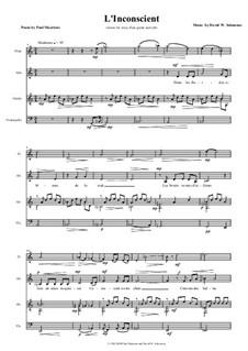 L'Inconscient: Version for alto voice, flute, cello and guitar by David W Solomons