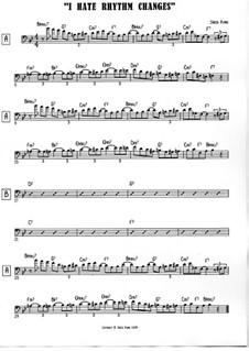 I Hate Rhythm Changes: Bass clef version by Jared Plane