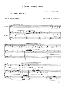 Fêtes galantes: Vollsammlung, L.80, L.104 by Claude Debussy