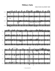 Military Suite for mixed-level cello quartet (or cello ensemble) Sousa, Caissons, Johnny comes marching home: Military Suite for mixed-level cello quartet (or cello ensemble) Sousa, Caissons, Johnny comes marching home by John Philip Sousa, Gustav Holst, Patrick Sarsfield Gilmore