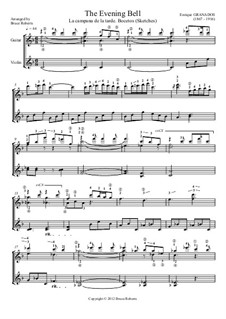 The Evening Bell: For violin and guitar by Enrique Granados