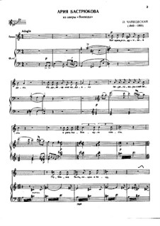 Der Woiwode, TH 1 Op.3: Bastryukov's Aria, for voice and piano by Pjotr Tschaikowski