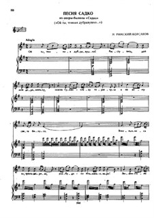 Sadko. Opera: Song of Sadko by Nikolai Rimsky-Korsakov