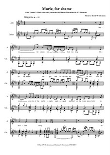 Marie for shame: Für Alt und Gitarre by David W Solomons