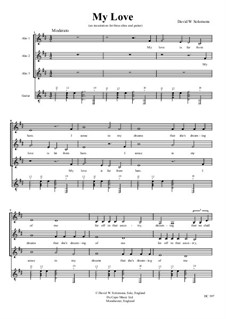 My Love: For three altos and guitar ostinato by David W Solomons