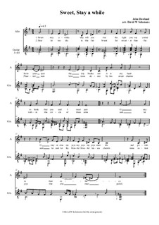 Sweet stay a while: Für Alt und Gitarre by John Dowland
